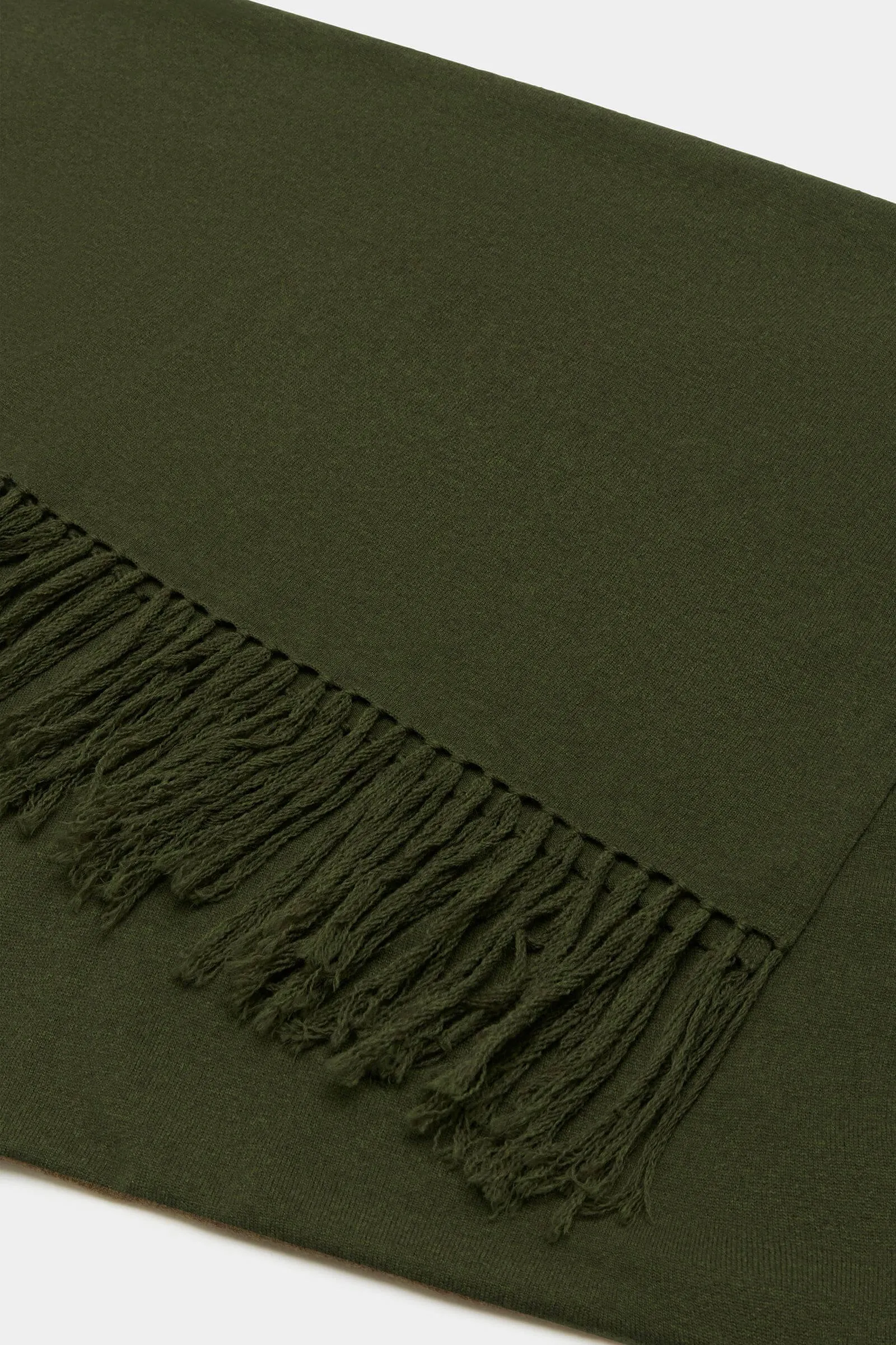 Assembly Label Longline Wool Scarf - Dark Olive