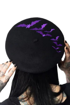 Bat Repeat Beret Hat [PURPLE]