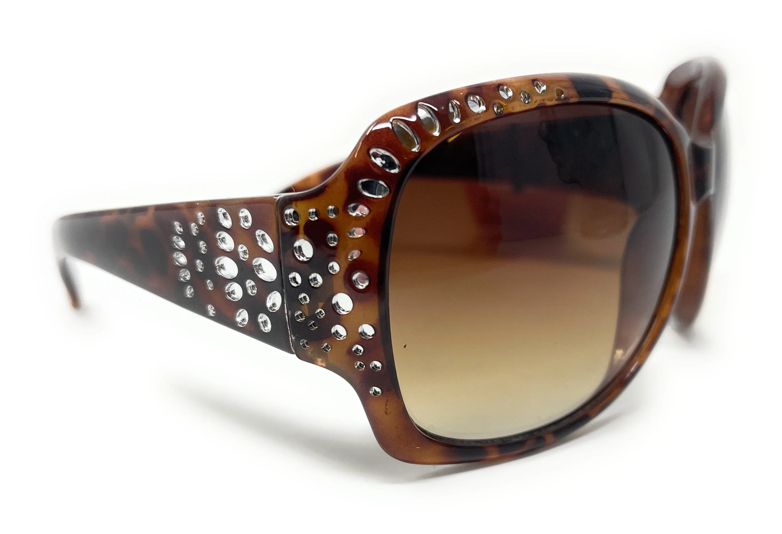 Boots Ladies Sunglasses Brown Tortoise Shell with Silver Detail 028I