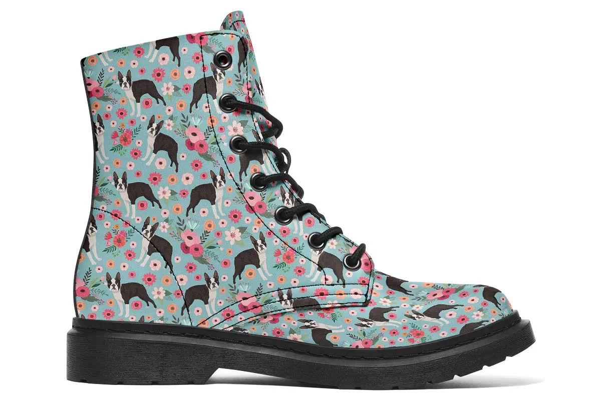 Boston Terrier Flower Boots