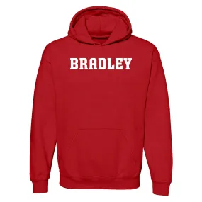 Bradley University Braves Basic Block Heavy Blend Hoodie - Red