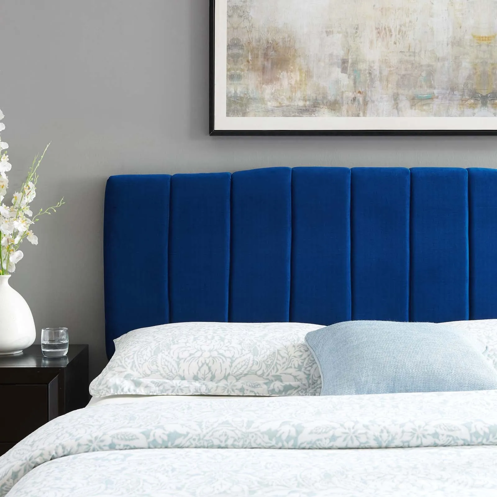 Camilla Channel Tufted Performance Velvet Headboard