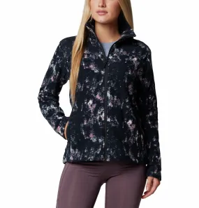 Columbia Ladies Fast Trek II Regular Fit  Printed Full Zip Fleece-SNOW