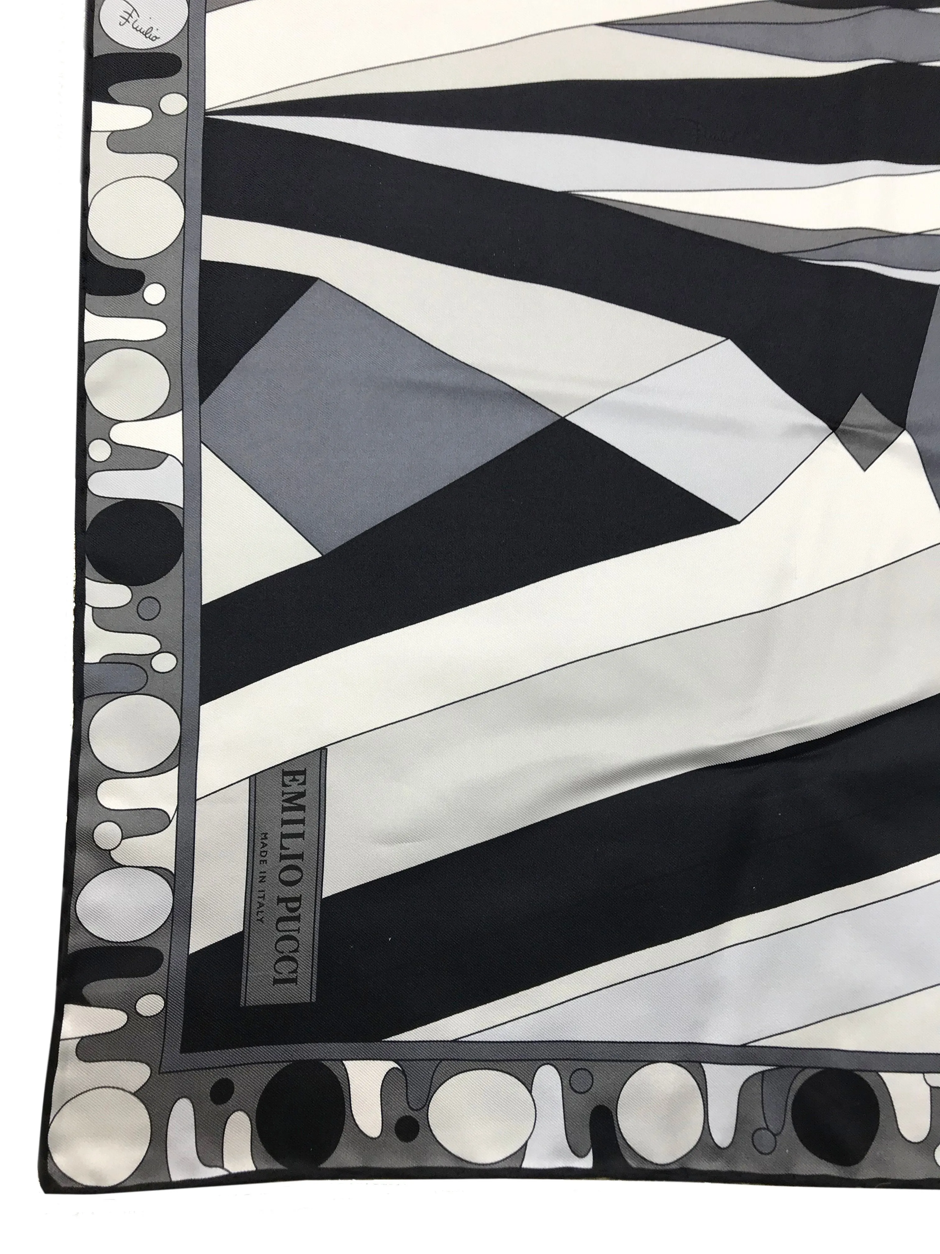 Emilio Pucci Abstract Print Silk Scarf