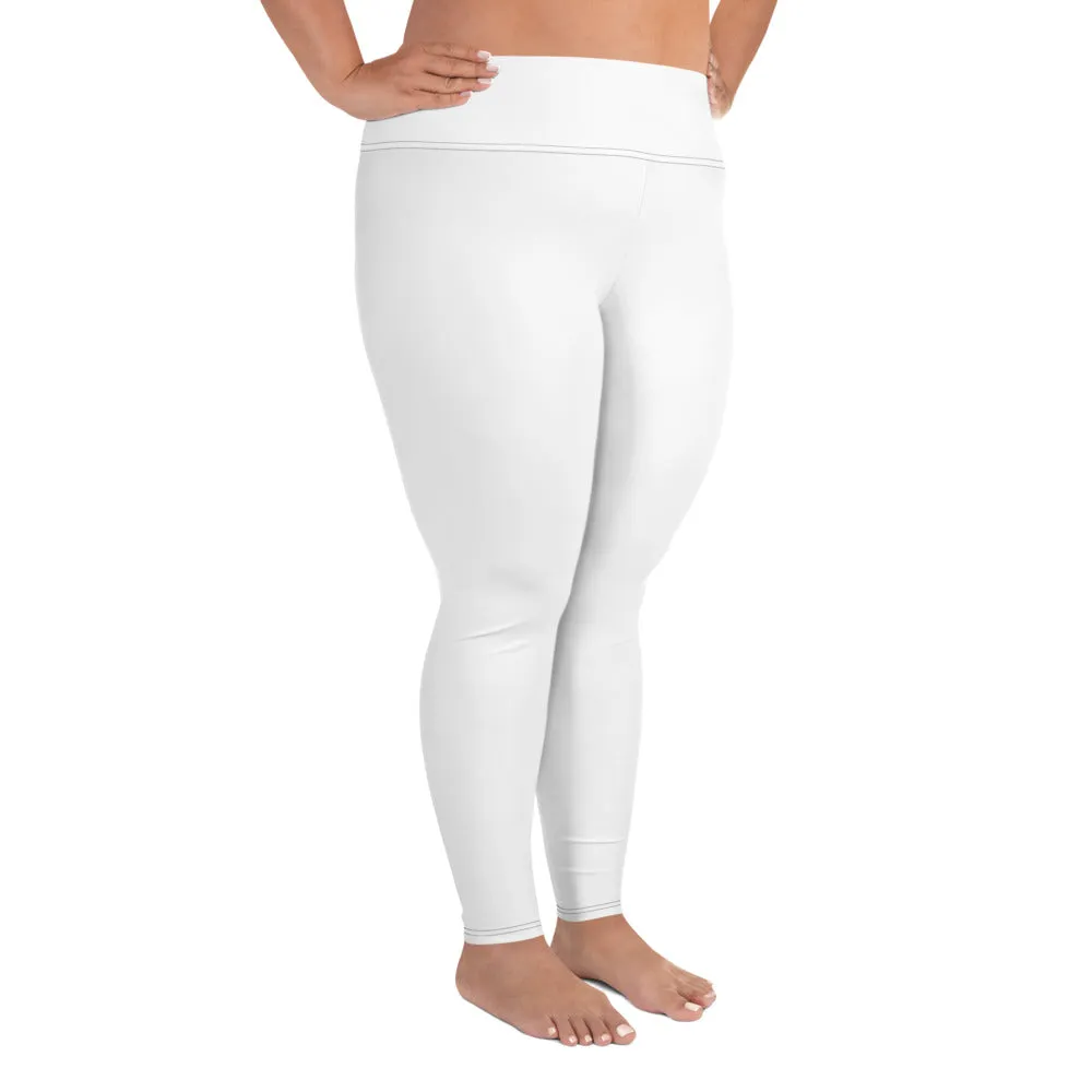 Empower Your Curves: Women's Plus Size Workout Leggings - Snow