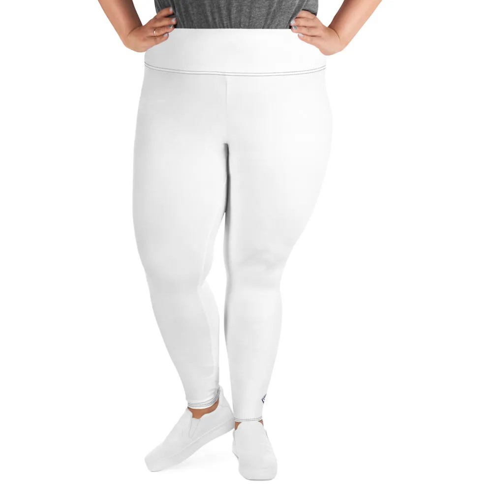 Empower Your Curves: Women's Plus Size Workout Leggings - Snow