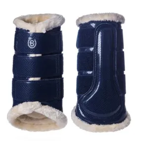 Equestrian Stockholm Brushing Boots Set of 2 NAVY