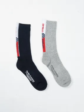 Global Double Nation 2 Pack Sock - Total Eclipse - Snow Marle