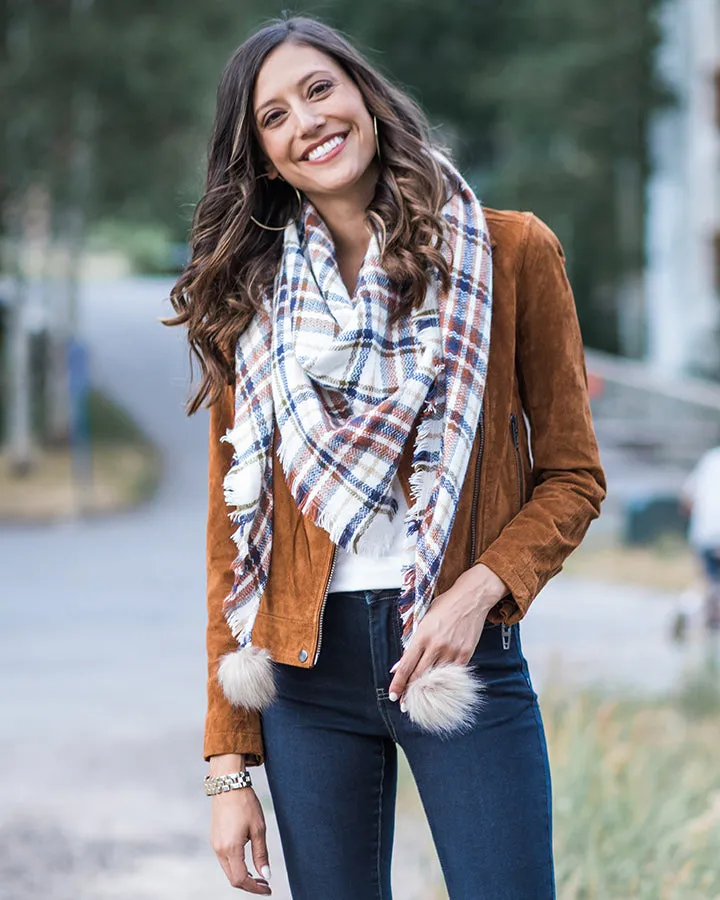 Grace & Lace Plaid Triangle Scarf