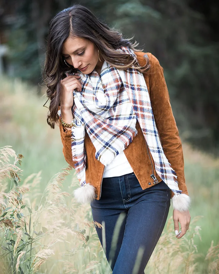 Grace & Lace Plaid Triangle Scarf