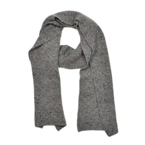 Hikaru Noguchi - Soft Tweed Garter Stitch Scarf - Grey