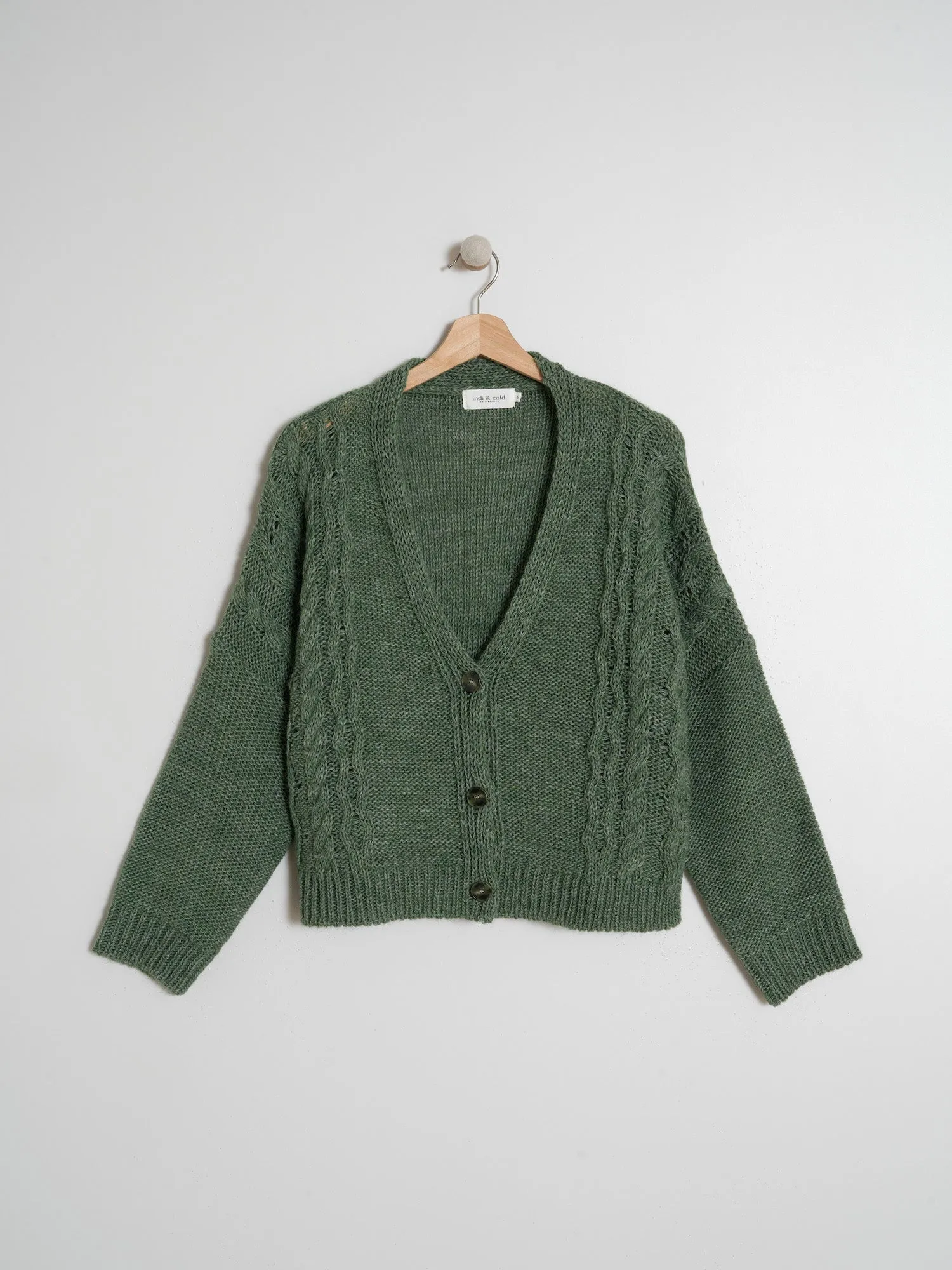 INDI & COLD Cardigan Khaki