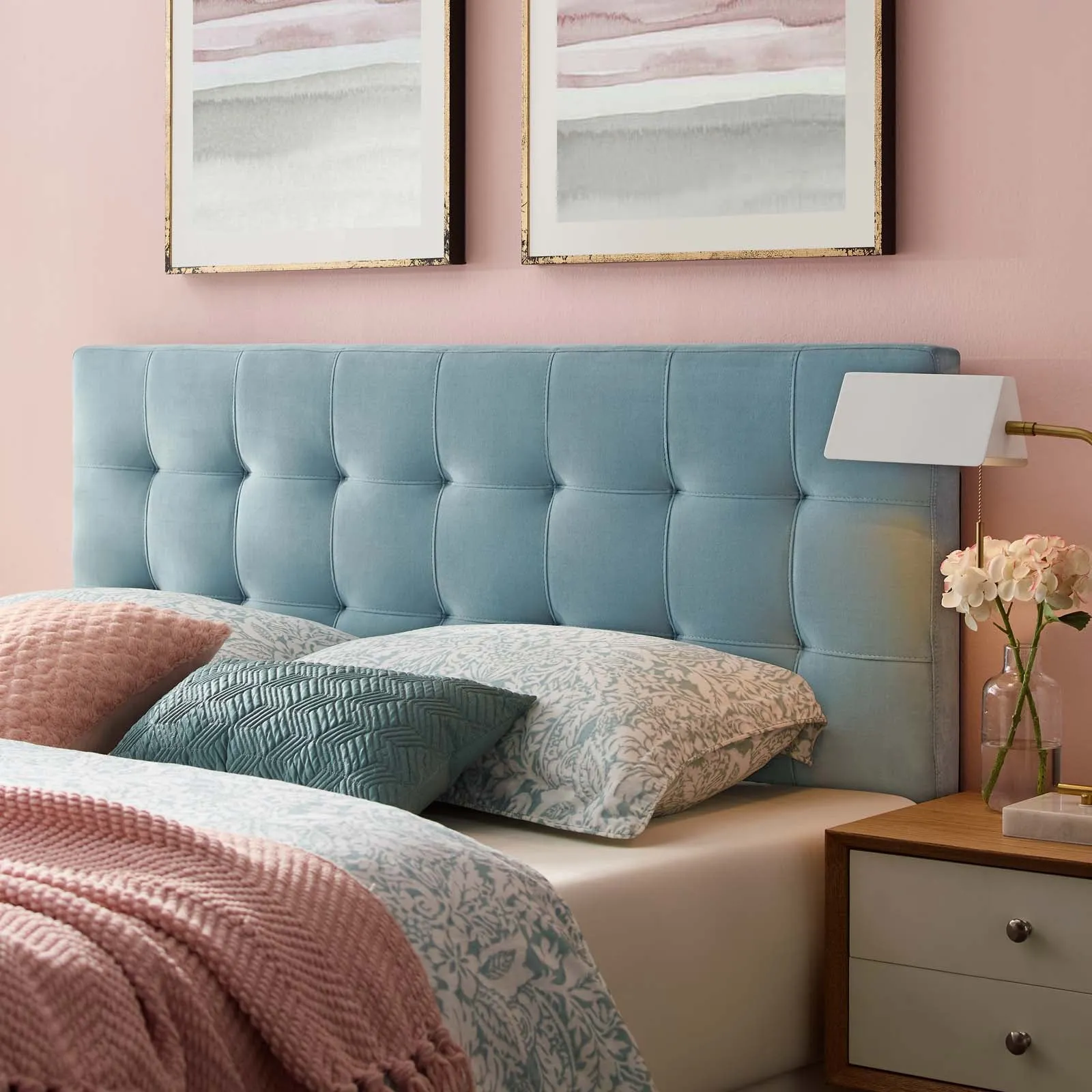 Lily Biscuit Tufted Performance Velvet Headboard