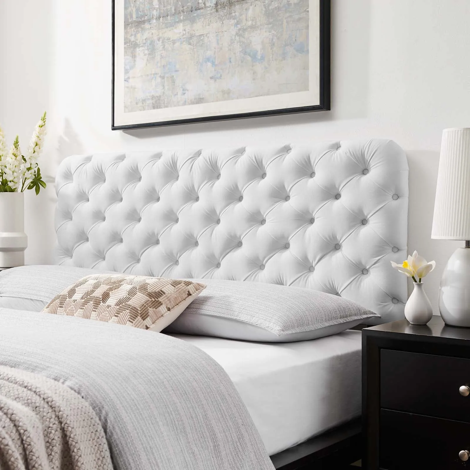 Lizzy Tufted Performance Velvet Headboard