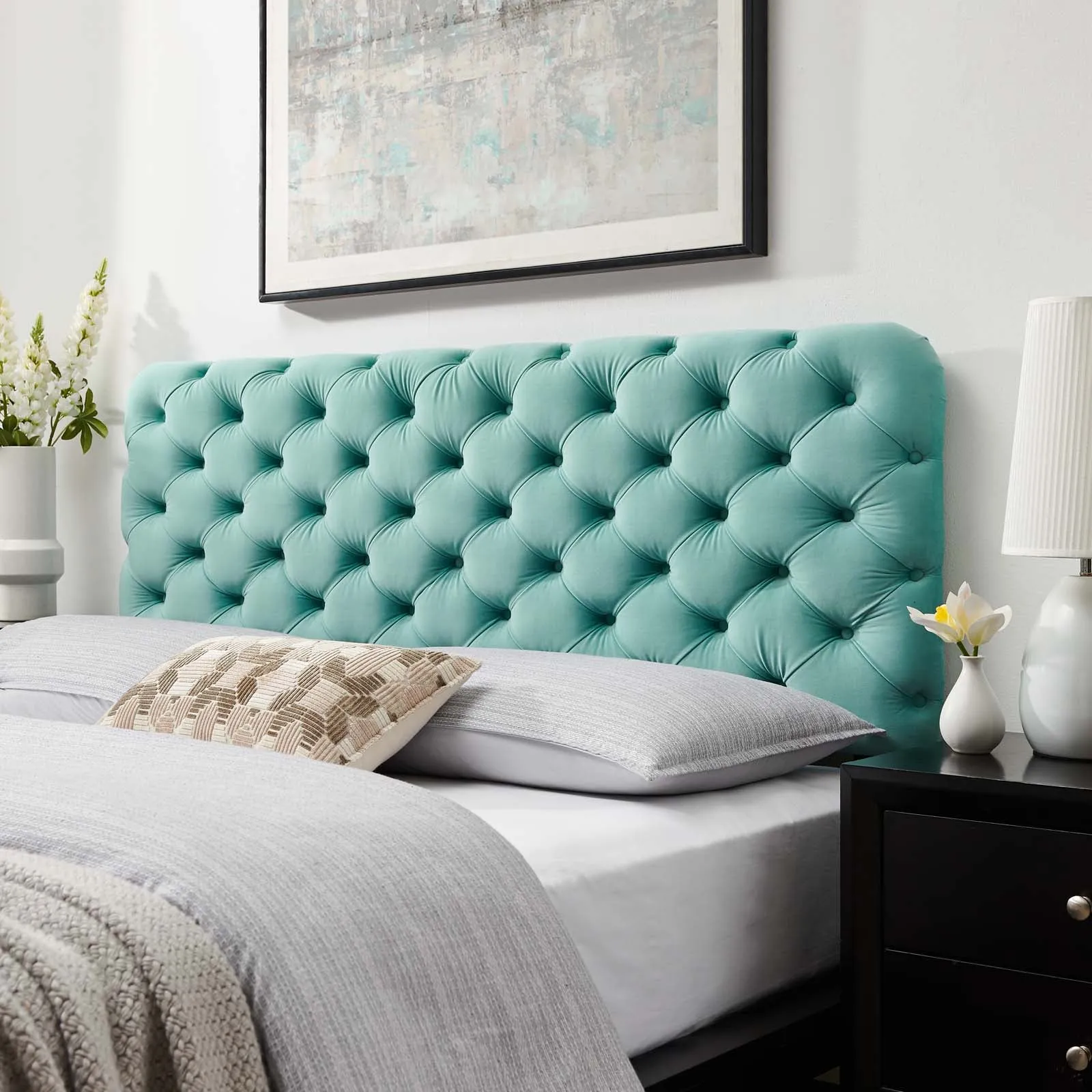 Lizzy Tufted Performance Velvet Headboard