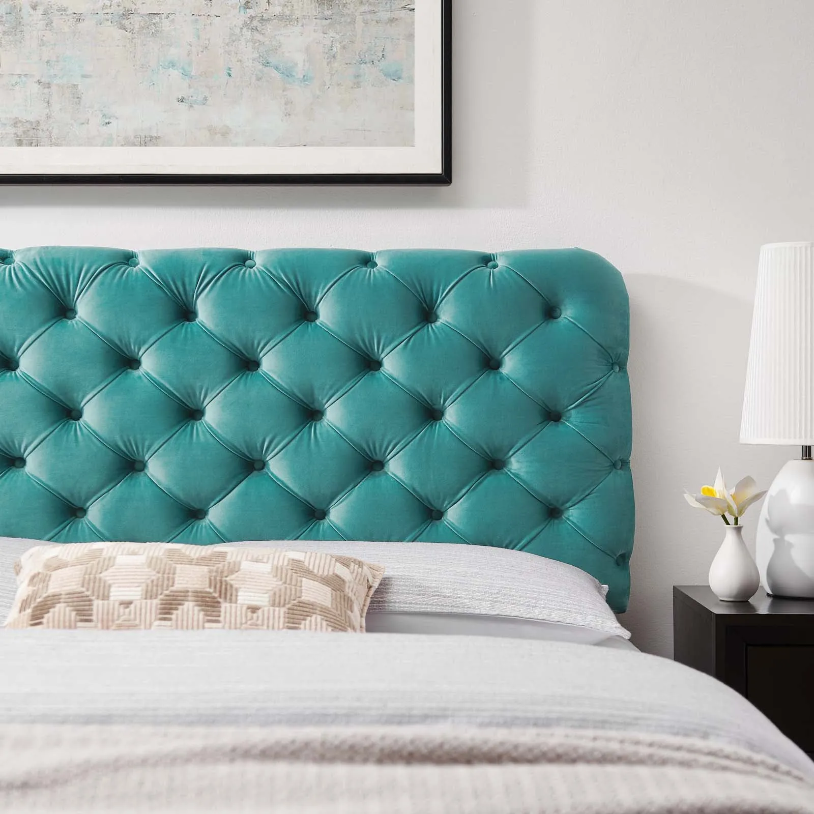 Lizzy Tufted Performance Velvet Headboard