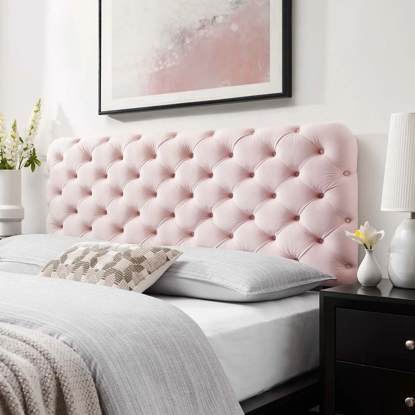 Lizzy Tufted Performance Velvet Headboard