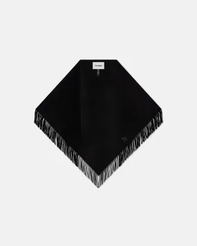 Marlene - Double Wool And Silk-Blend Scarf - Black