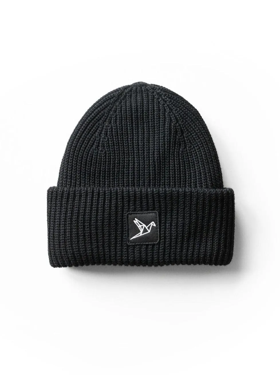 Merino Wool blend Beanie - Black