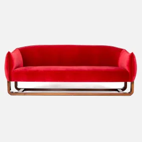 Milo Red Velvet Sofa