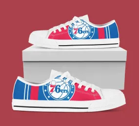 Philadelphia 76ers Custom Lowtop, Basketball Custom Shoes, Sport Lowtop, Canvas Shoes, Canvas Lowtop, Unisex Shoes, Gift Birthday