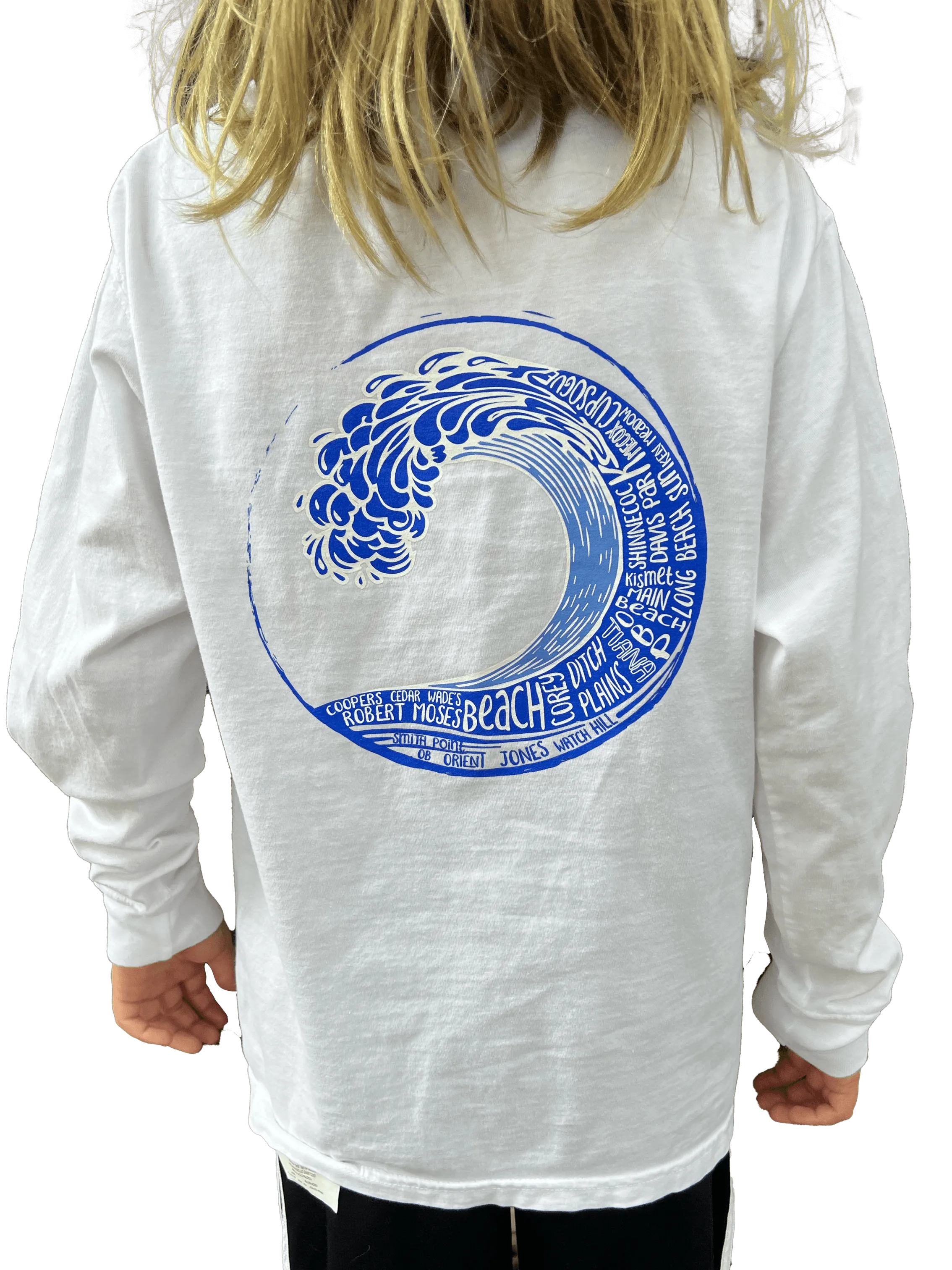 Youth Long Island Beach Wave Long Sleeve Tee